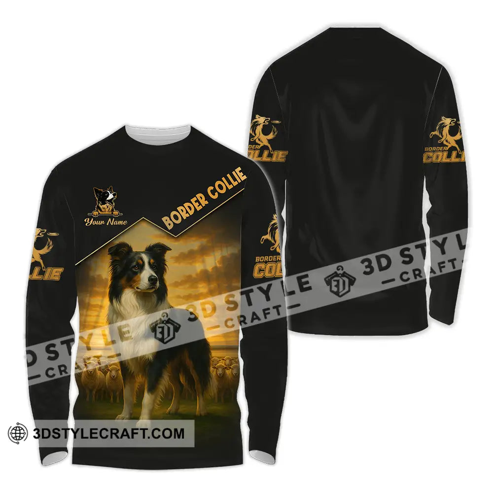 Unisex Shirt - Custom Border Collie Shirt Long Sleeve Shirt / S T-shirt