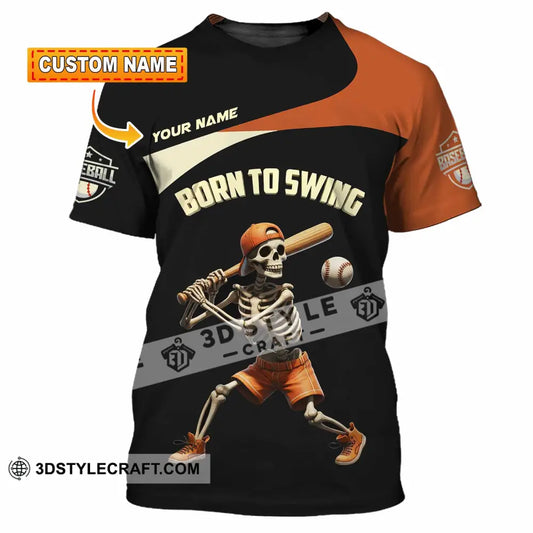 Unisex Shirt Custom Born To Swing Baseball Shirt T shirt