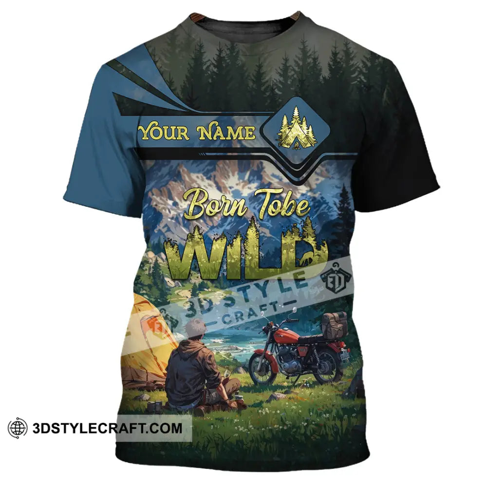 Unisex Shirt - Custom Born Tobe Wild Camping Shirt T-Shirt / S T-shirt