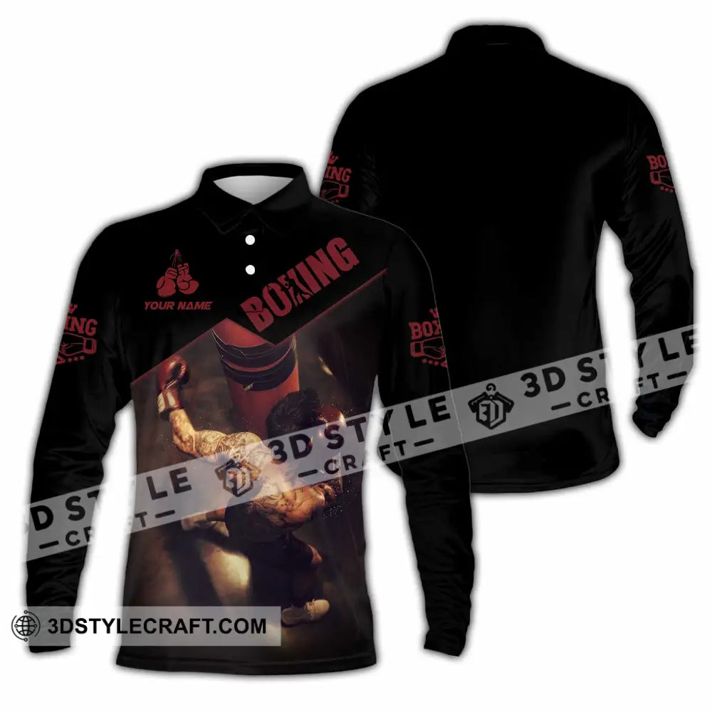 Unisex Shirt - Custom Boxing Shirt Long Sleeve Polo / S T-shirt