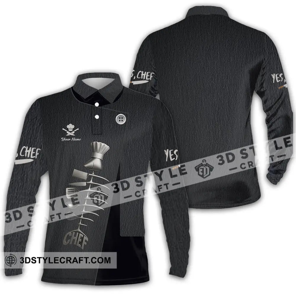 Unisex Shirt - Custom Chef Shirt Long Sleeve Polo / S T-shirt