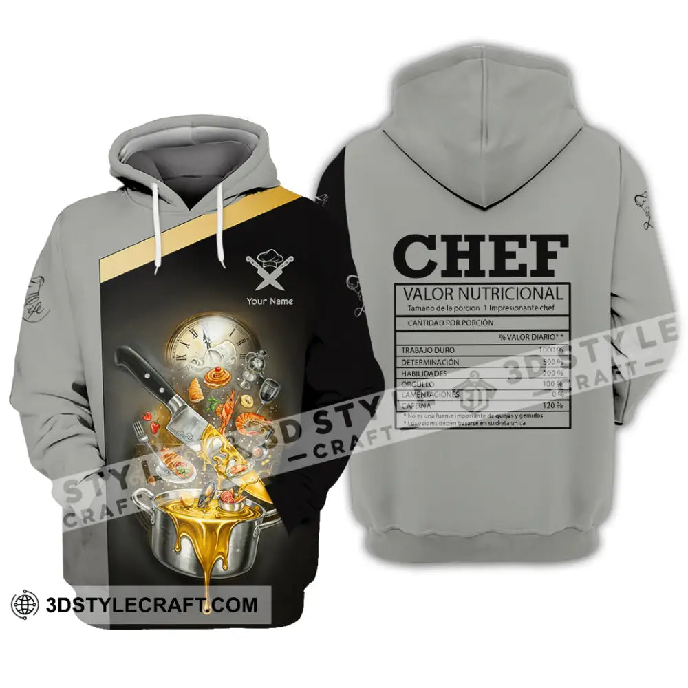 Unisex Shirt - Custom Chef Valor Nutricional Shirt Hoodie / S T-shirt