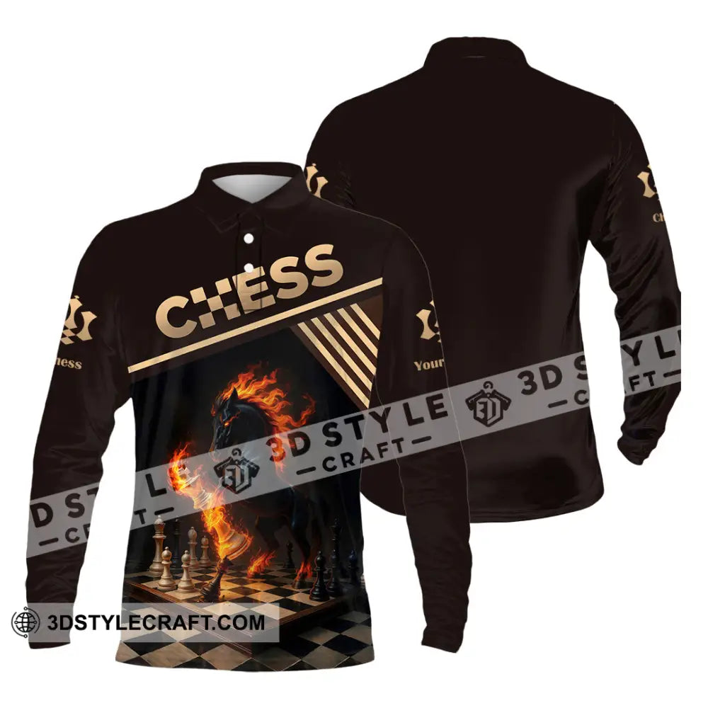 Unisex Shirt - Custom Chess Sport Shirt Long Sleeve Polo / S T-shirt