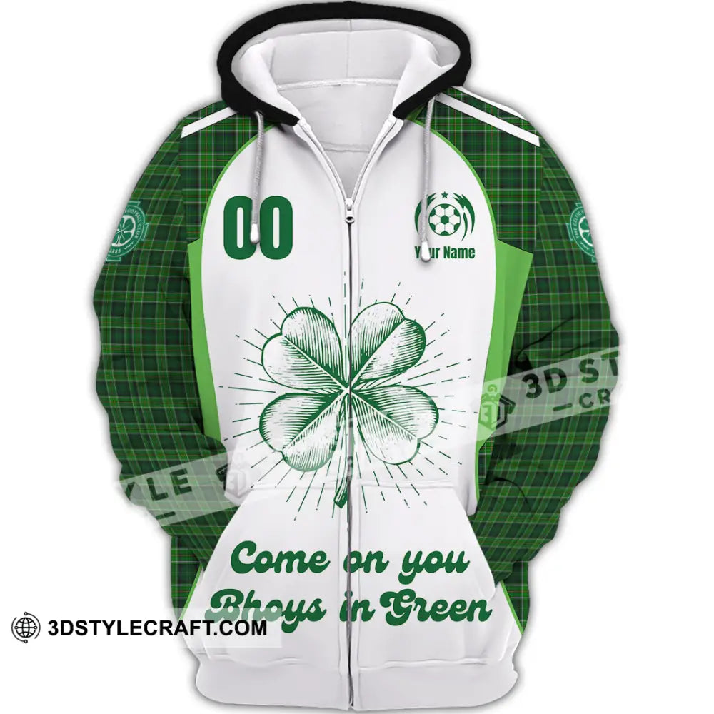 Unisex Shirt - Custom Come On You Bhoys In Green Shirt Zipper Hoodie / S T-shirt