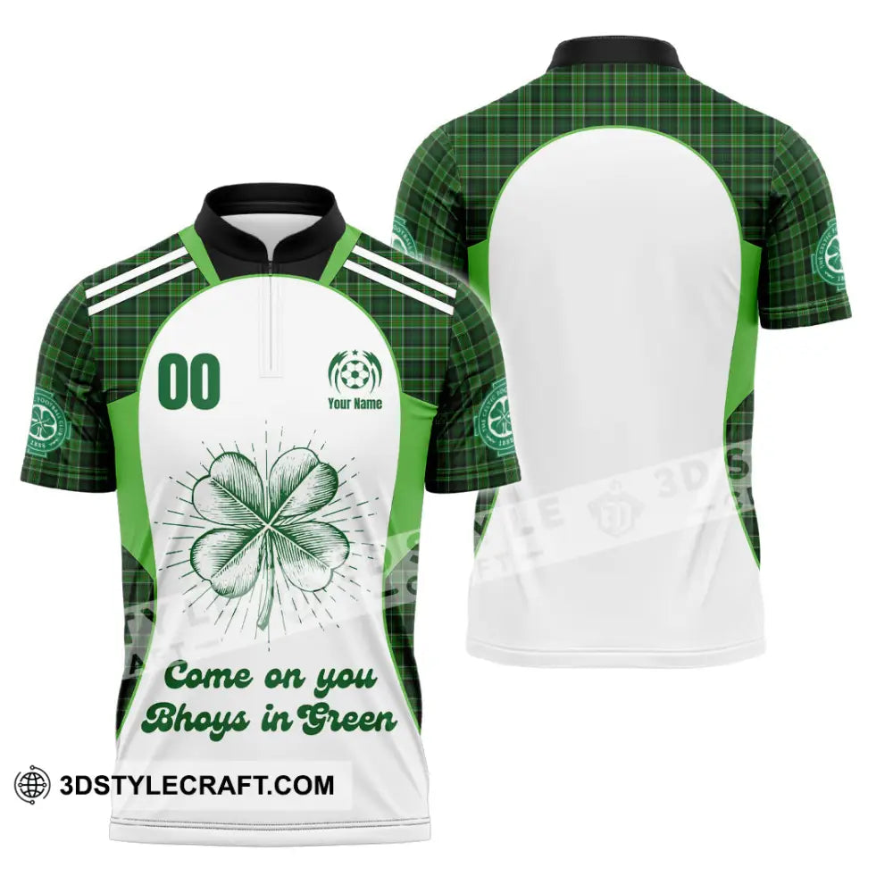Unisex Shirt - Custom Come On You Bhoys In Green Shirt Zipper Polo Shirt / S T-shirt