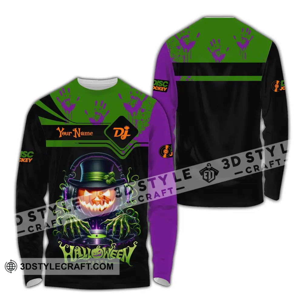 Unisex Shirt Custom DJ Halloween Party Shirt Long Sleeve Shirt / S T shirt
