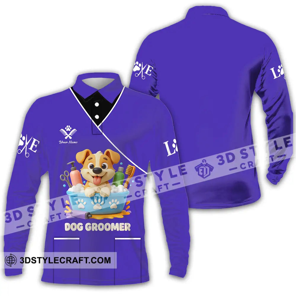 Unisex Shirt Custom Dog Groomers Shirt Long Sleeve Polo / S T shirt