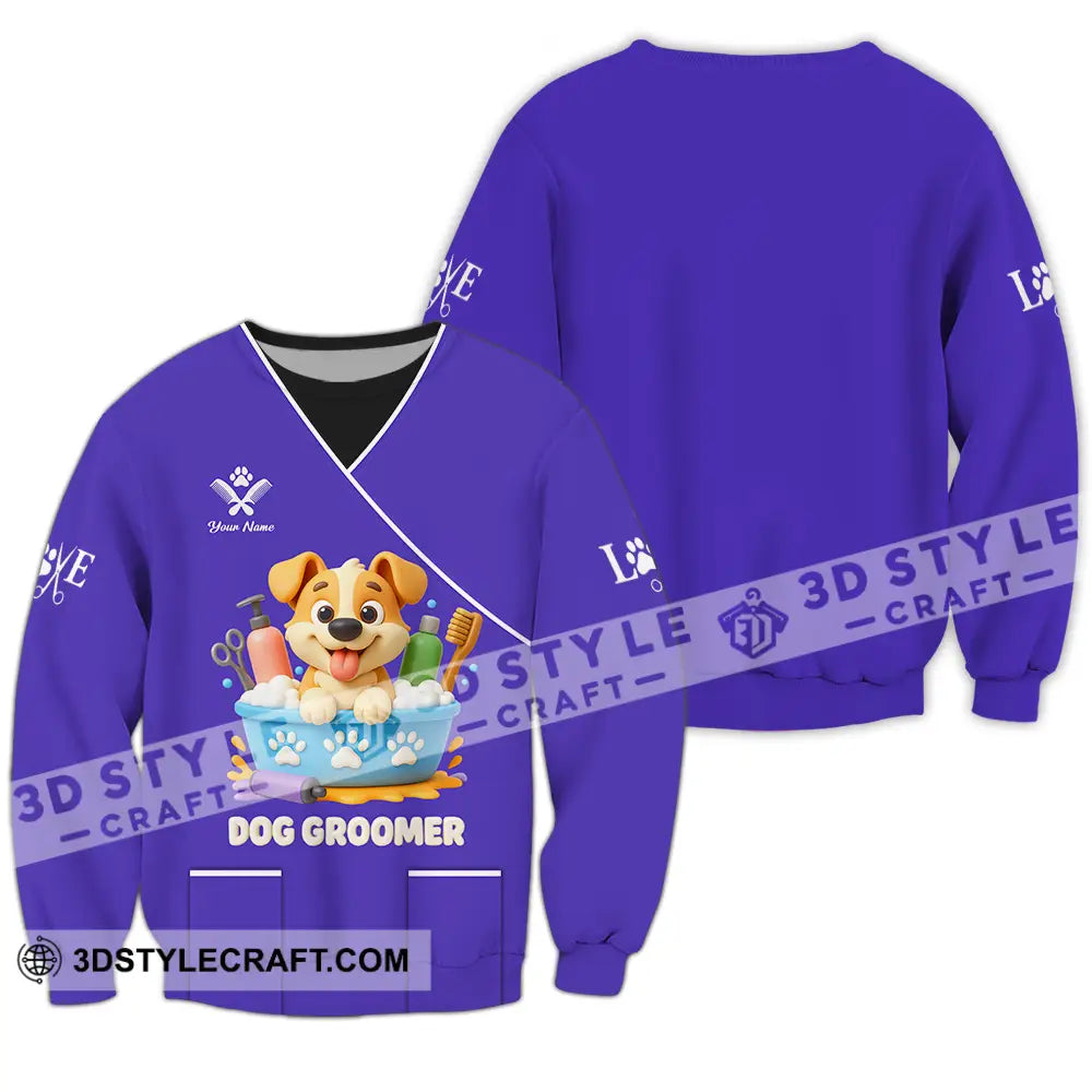 Unisex Shirt Custom Dog Groomers Shirt Long Sleeve / S T shirt