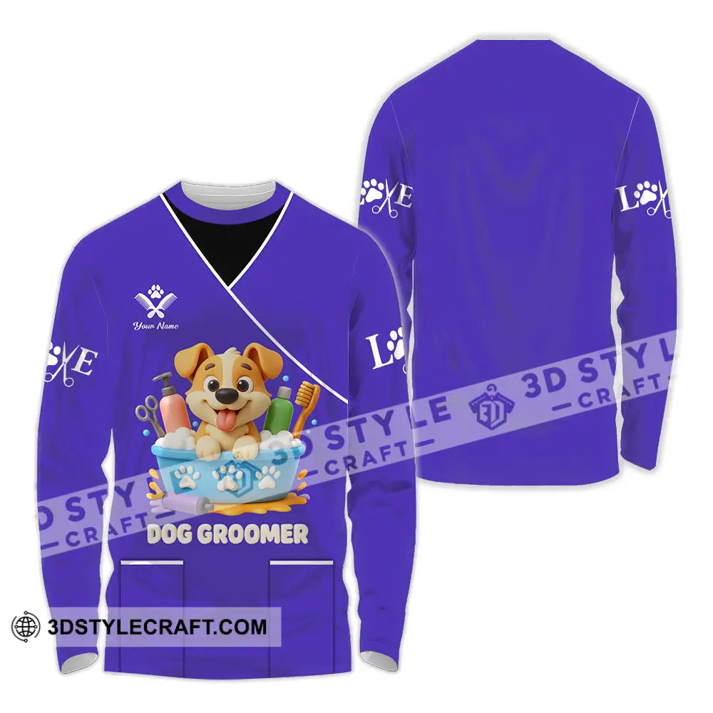 Unisex Shirt Custom Dog Groomers Shirt Long Sleeve Shirt / S T shirt