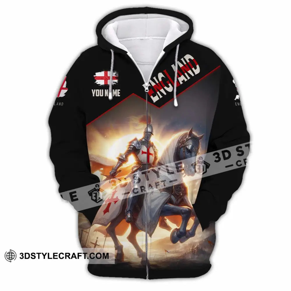 Unisex Shirt - Custom England Shirt Zipper Hoodie / S T-shirt