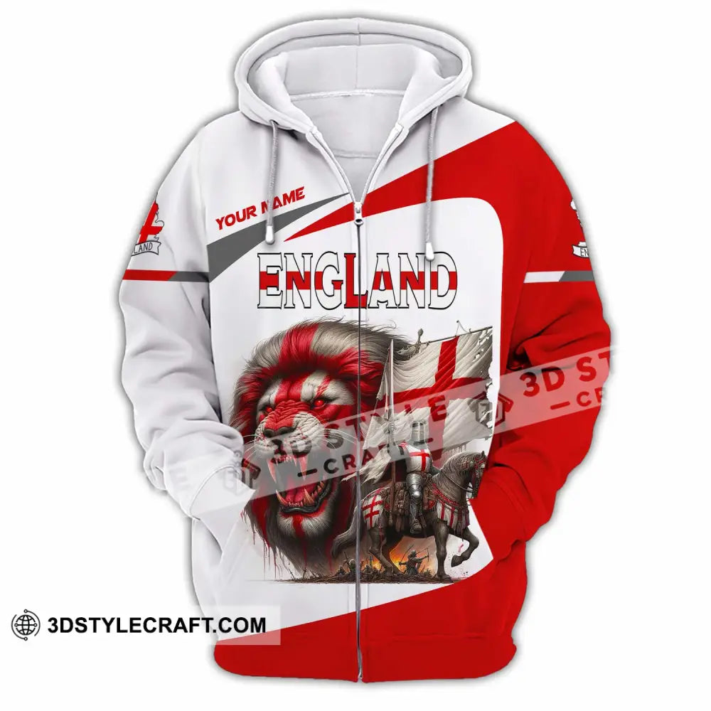 Unisex Shirt - Custom England Shirt Zipper Hoodie / S T-shirt