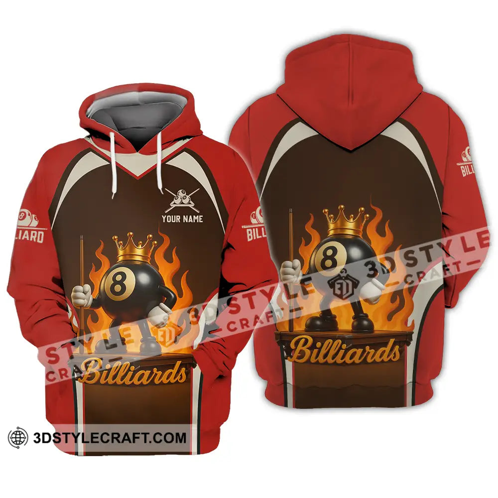 Unisex Shirt - Custom Fire Billiard Shirt Hoodie / S T-shirt