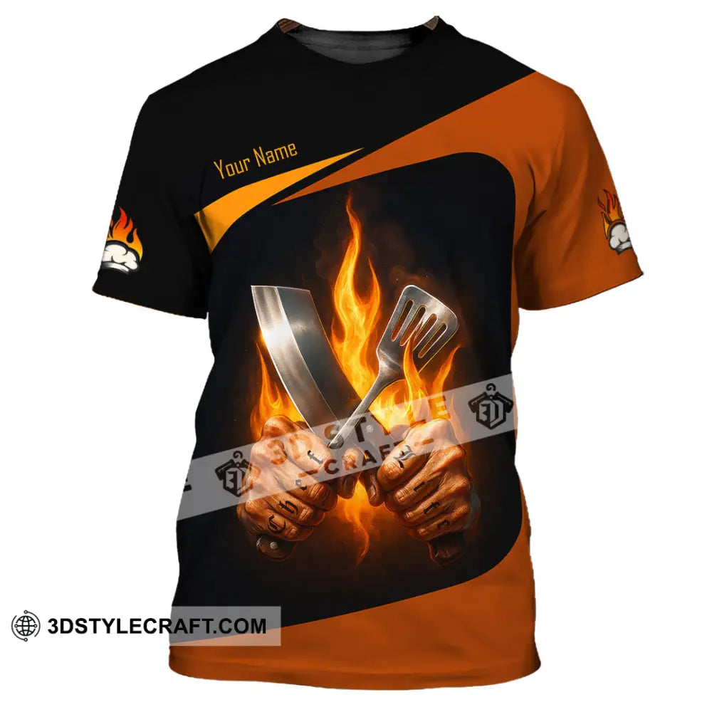 Unisex Shirt - Custom Fire Master Chef Shirt T-Shirt / S T-shirt