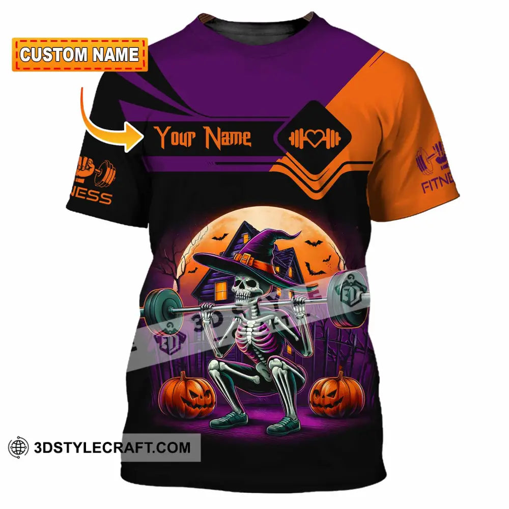 Unisex Shirt Custom Fitness Weightlifting Halloween Sport Shirt T shirt