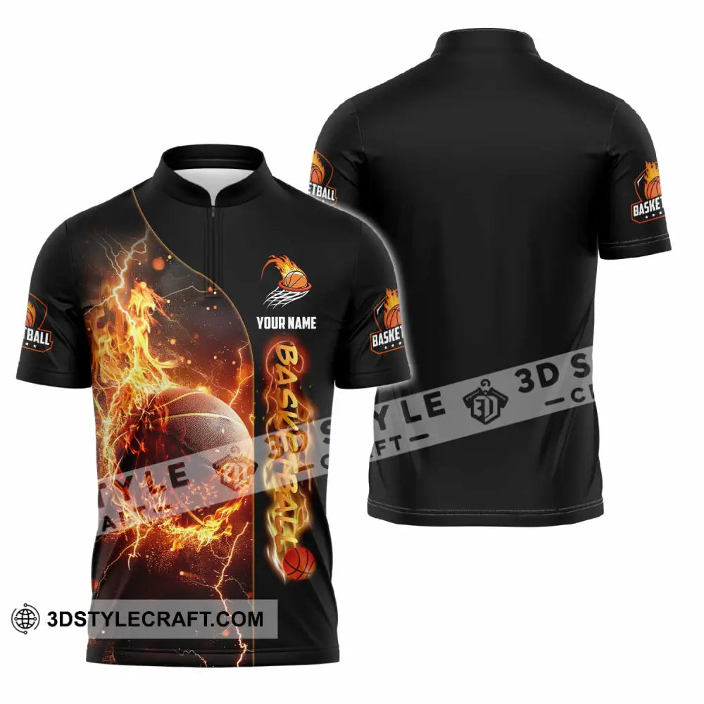 Unisex Shirt - Custom Shirt For Basketball Player Zipper Polo Shirt / S T-shirt