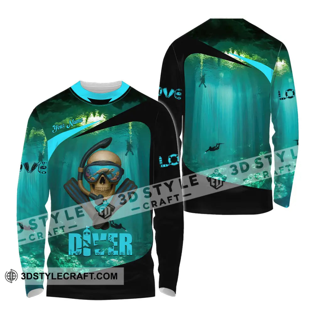 Unisex Shirt - Custom Shirt For Love Diver Long Sleeve Shirt / S T-shirt