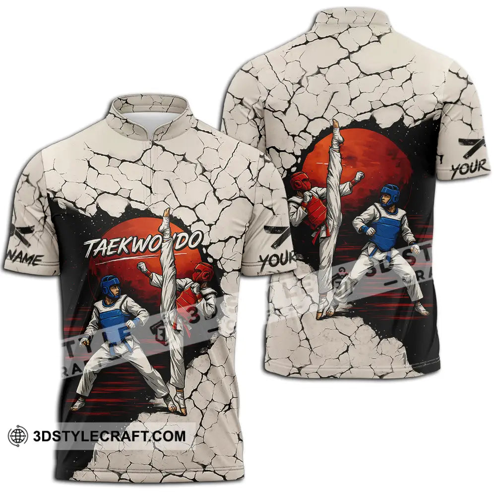 Unisex Shirt - Custom Shirt For Taekwondo Lover Zipper Polo Shirt / S T-shirt