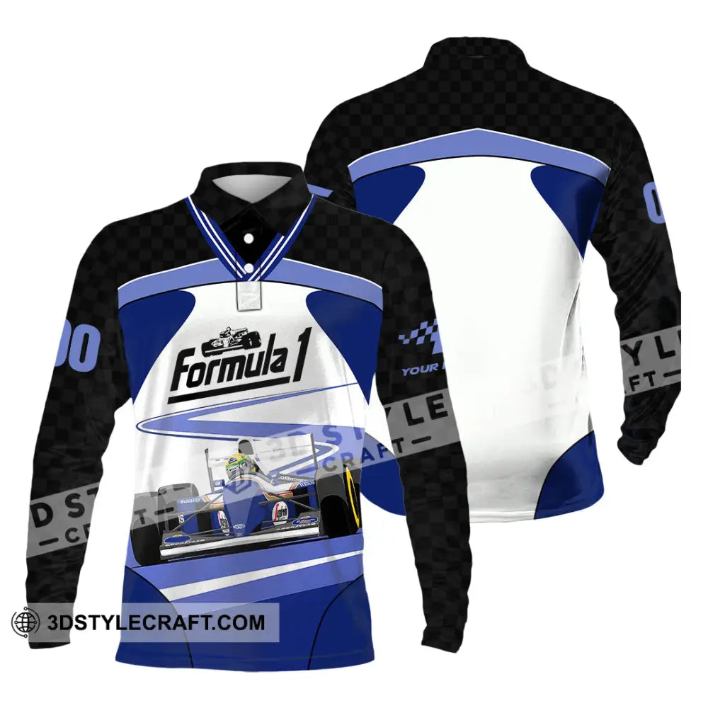 Unisex Shirt - Custom Formula 1 Shirt Long Sleeve Polo / S T-shirt