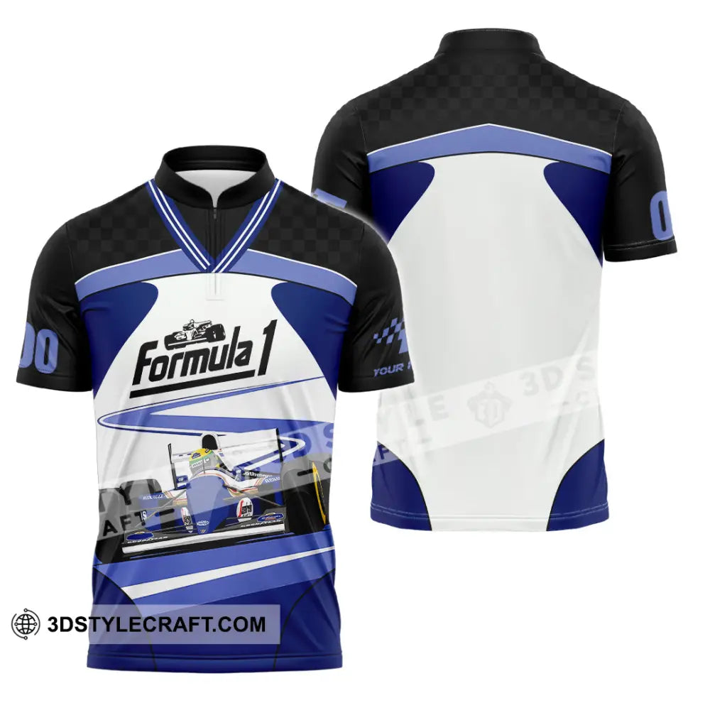 Unisex Shirt - Custom Formula 1 Shirt Zipper Polo Shirt / S T-shirt