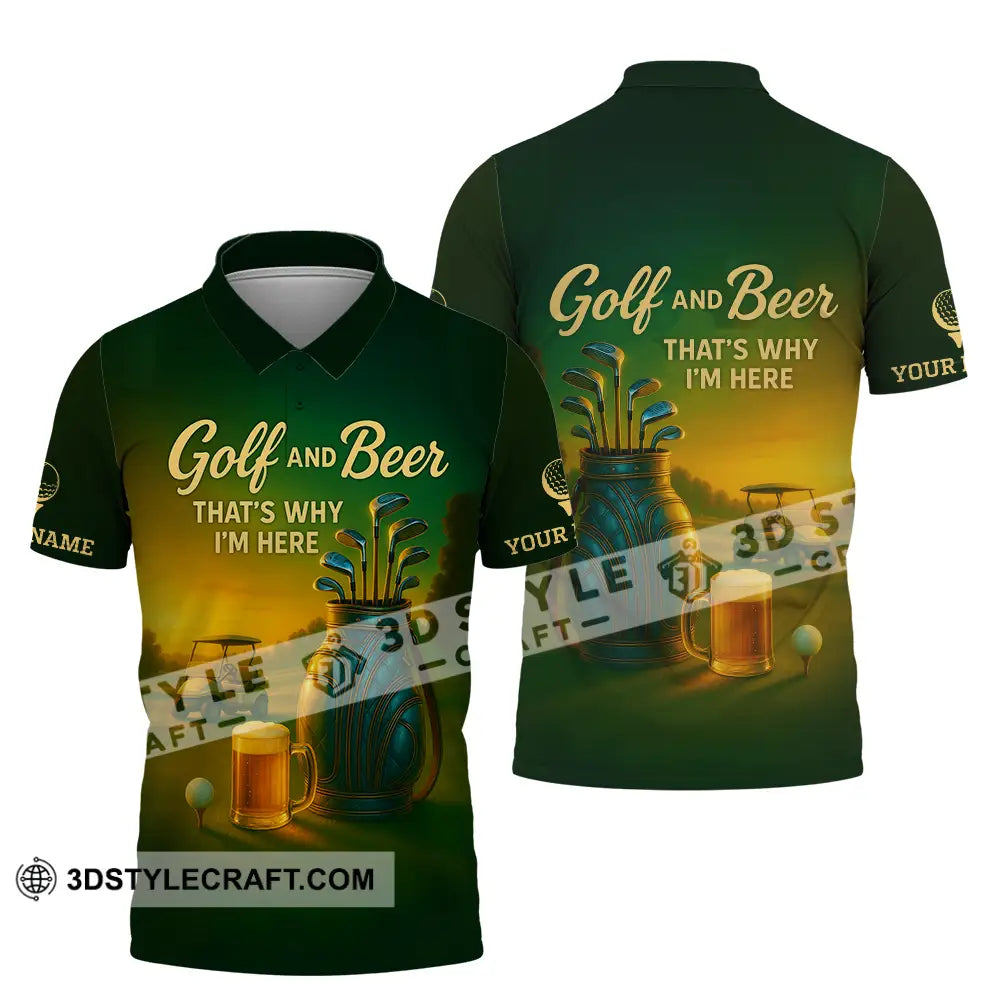 Unisex Shirt - Custom Golf And Beer Shirt Polo Shirt / S T-shirt