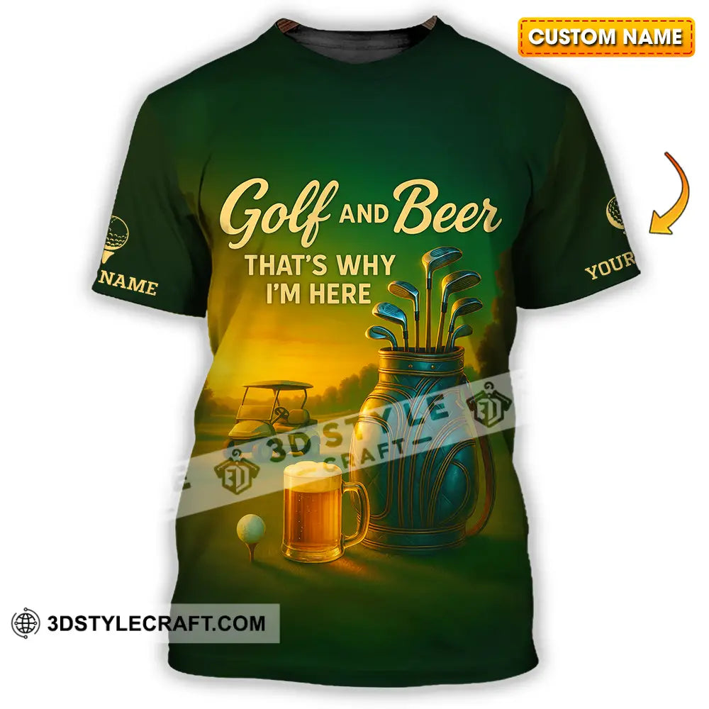 Unisex Shirt - Custom Golf And Beer Shirt T-shirt
