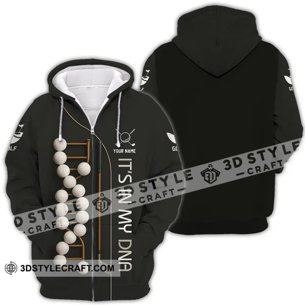 Unisex Shirt - Custom Golf In My DNA Shirt Zipper Hoodie / S T-shirt