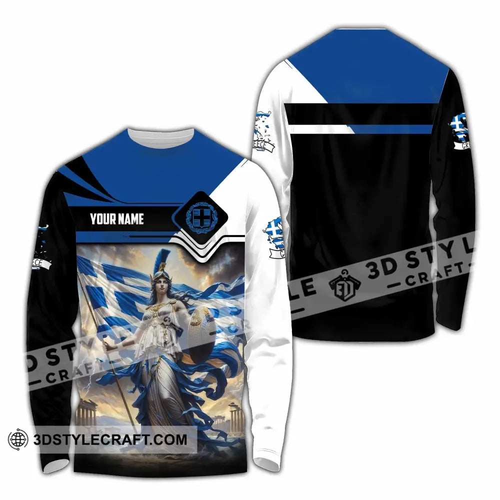 Unisex Shirt - Custom Greece Shirt Long Sleeve Shirt / S T-shirt