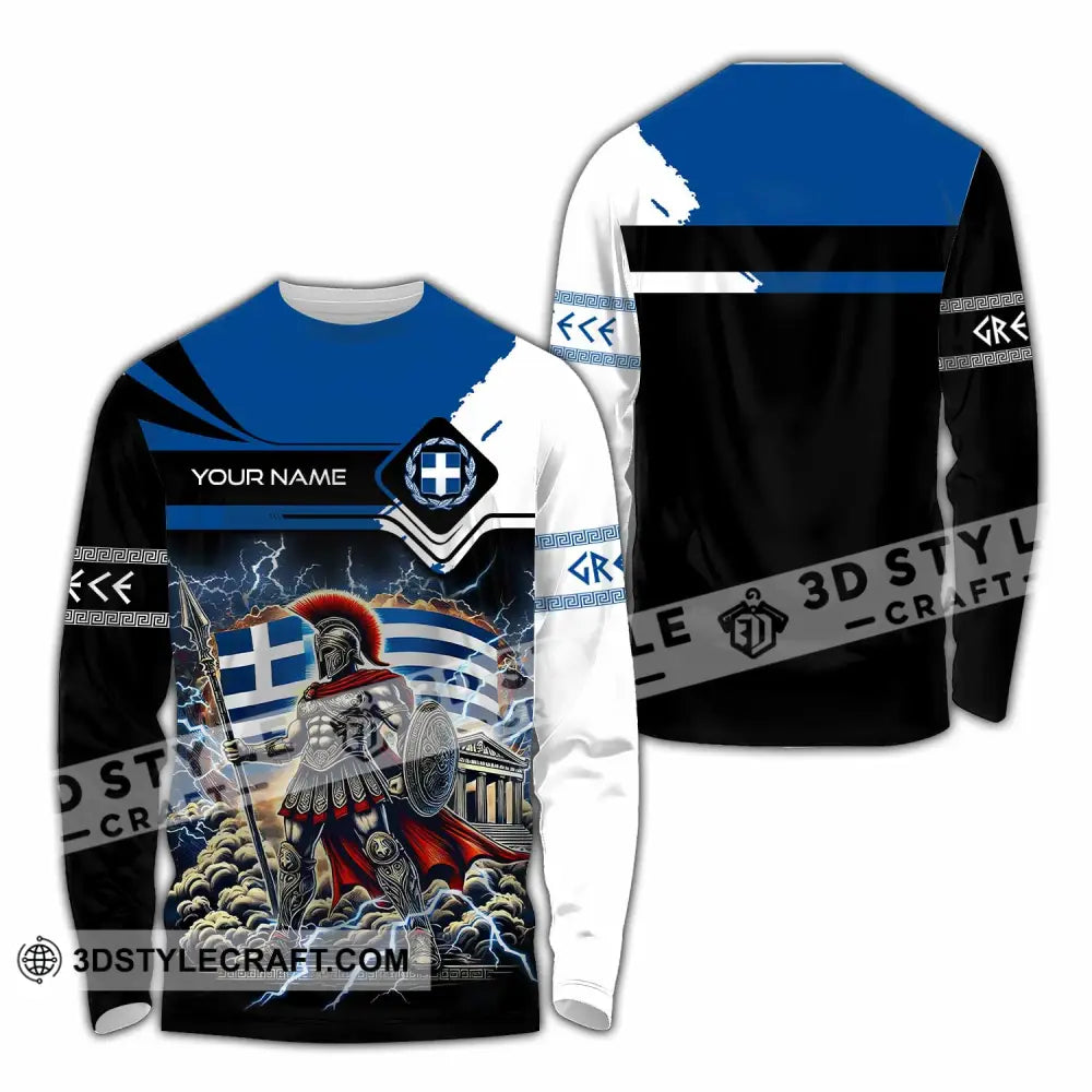 Unisex Shirt - Custom Greece Shirt Long Sleeve Shirt / S T-shirt
