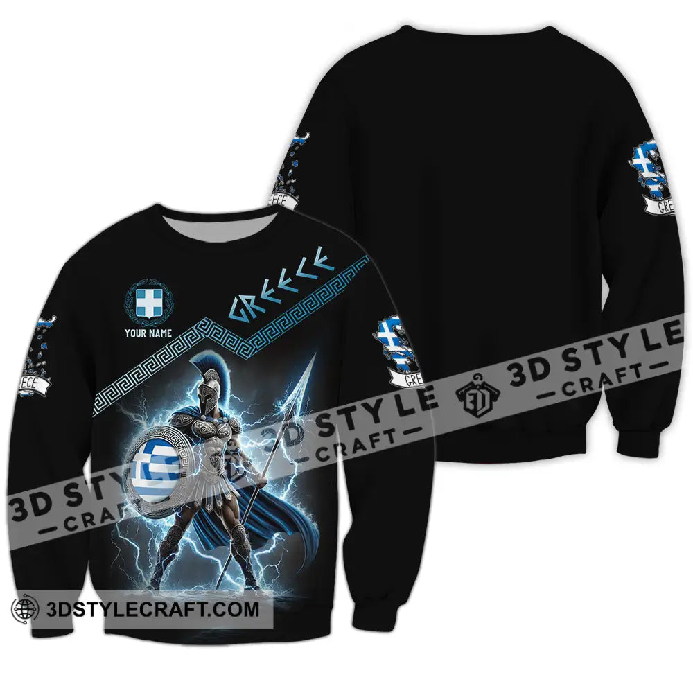 Unisex Shirt - Custom Greece Warrior Shirt Long Sleeve / S T-shirt