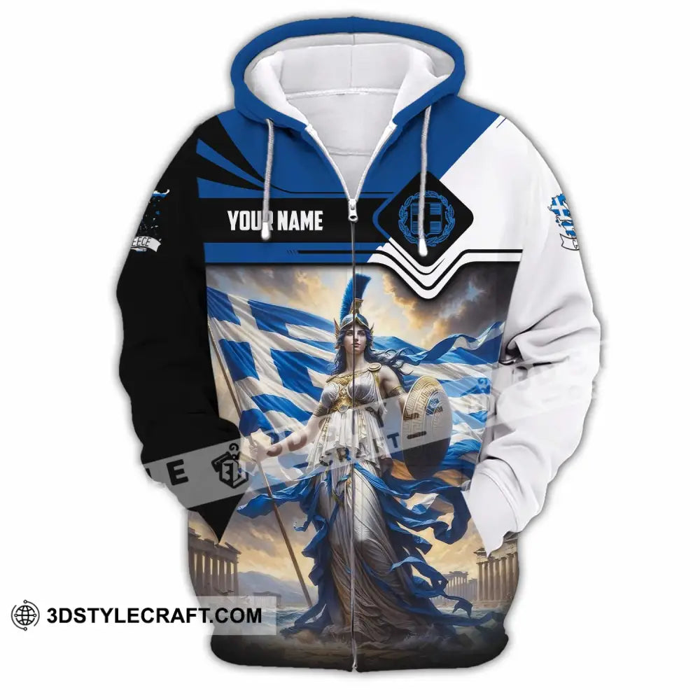 Unisex Shirt - Custom Greece Shirt Zipper Hoodie / S T-shirt
