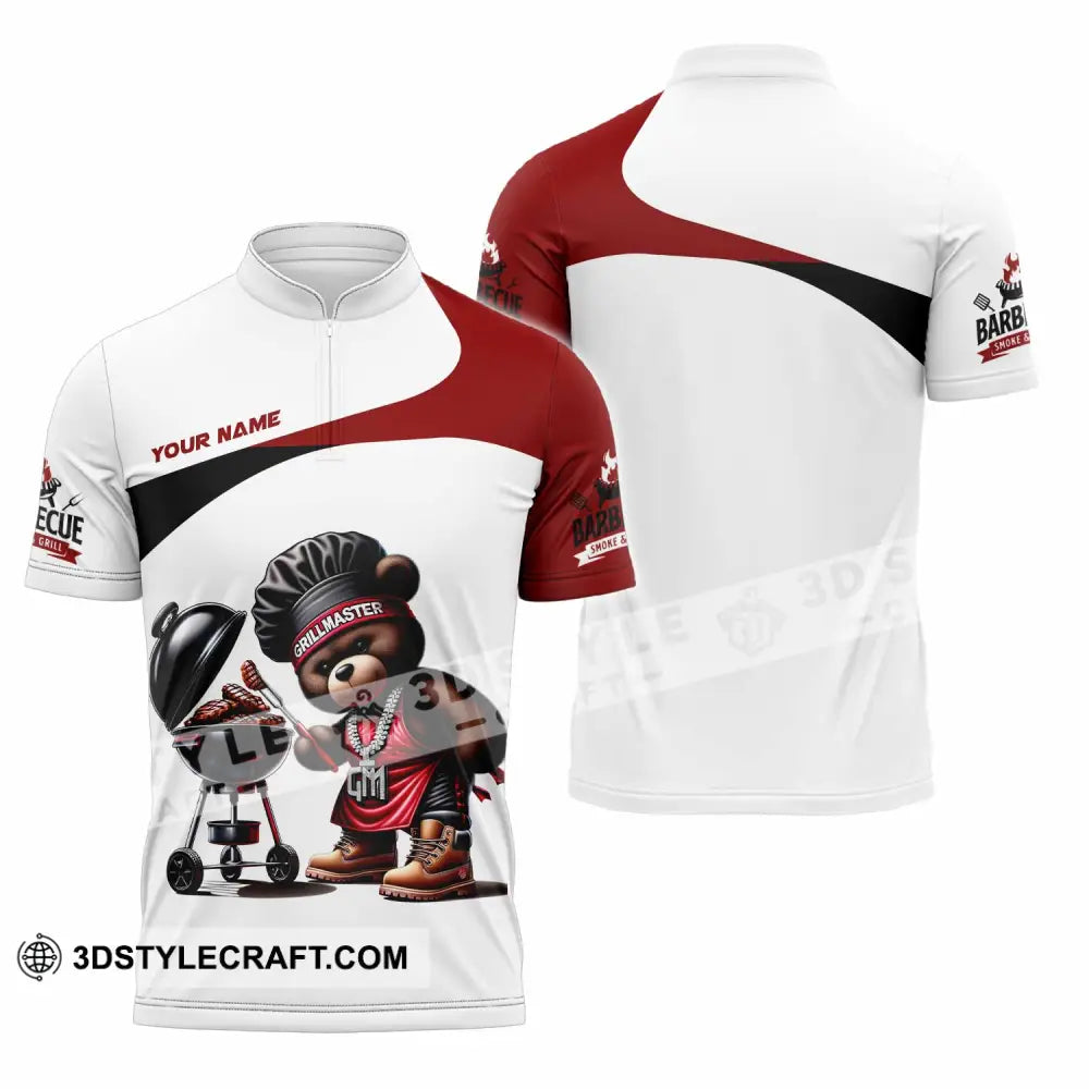 Unisex Shirt - Custom Grill Master Barbecue Shirt Zipper Polo Shirt / S T-shirt
