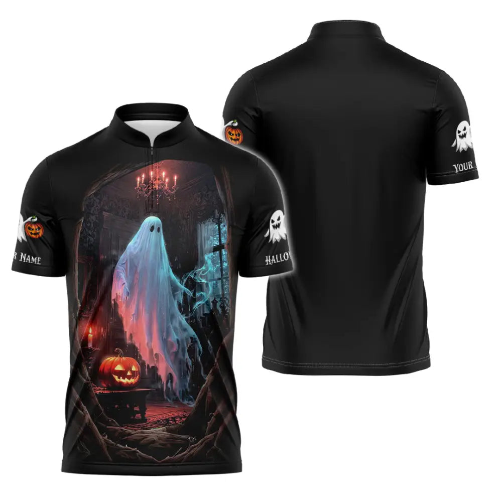 Unisex Shirt - Custom Halloween Shirt Zipper Polo Shirt / S T-shirt