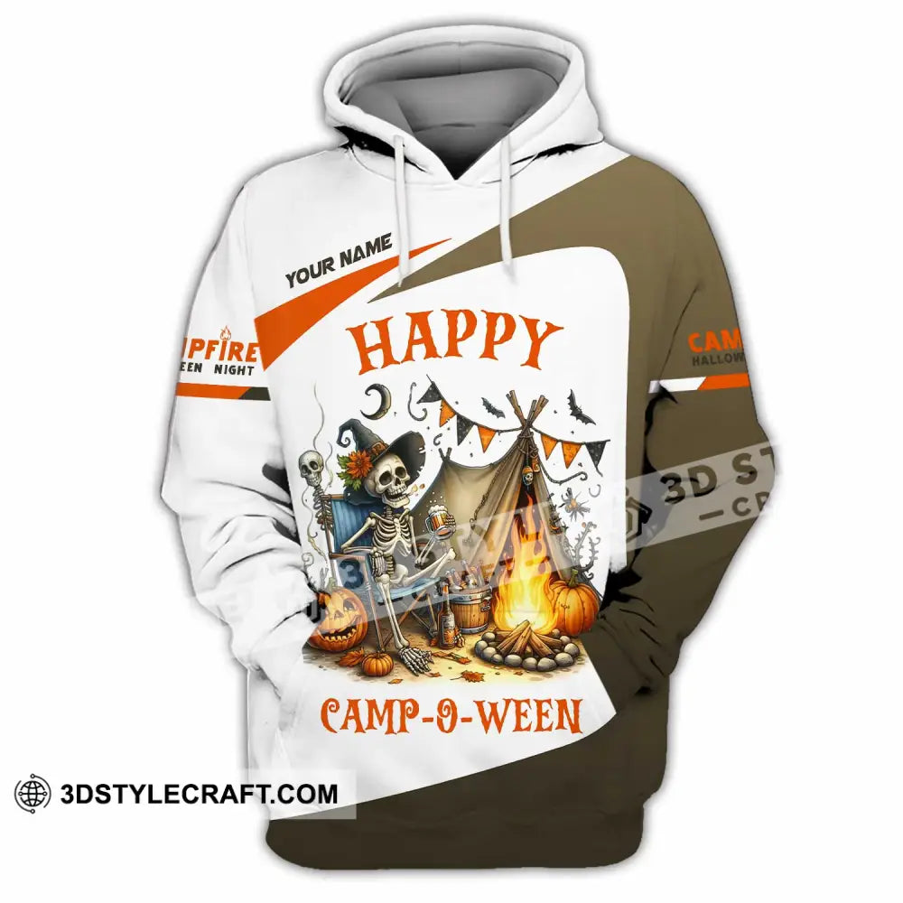 Unisex Shirt Custom Happy Camp O Ween Halloween Camping Shirt Hoodie / S T shirt