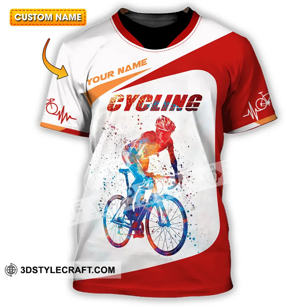 Unisex Shirt - Custom Heartbeat Cycling Lover Shirt T-shirt