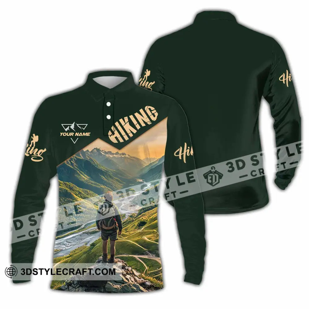 Unisex Shirt - Custom Hiking Shirt Long Sleeve Polo / S T-shirt