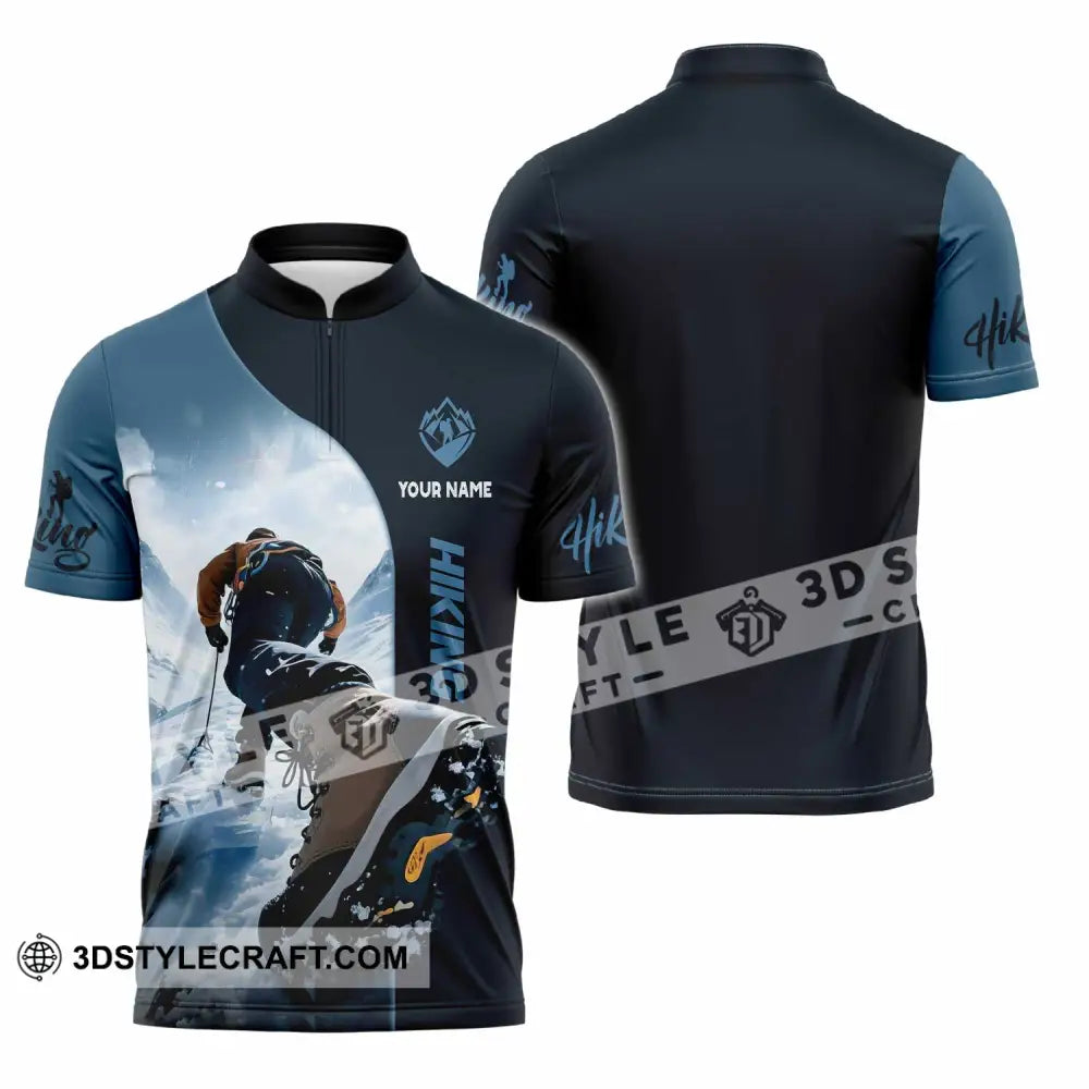 Unisex Shirt Custom Hiking Lover Shirt Zipper Polo Shirt / S T shirt