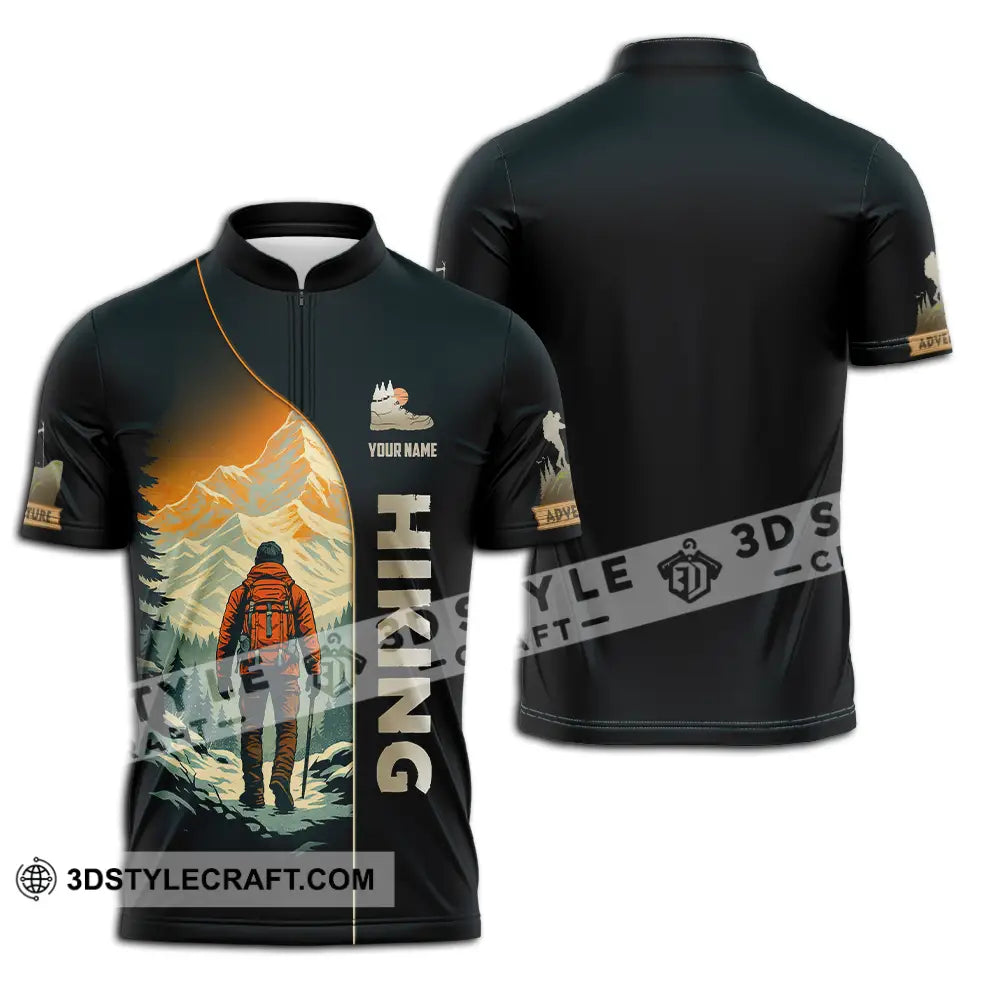 Unisex Shirt Custom Hiking Shirt Zipper Polo Shirt / S T shirt