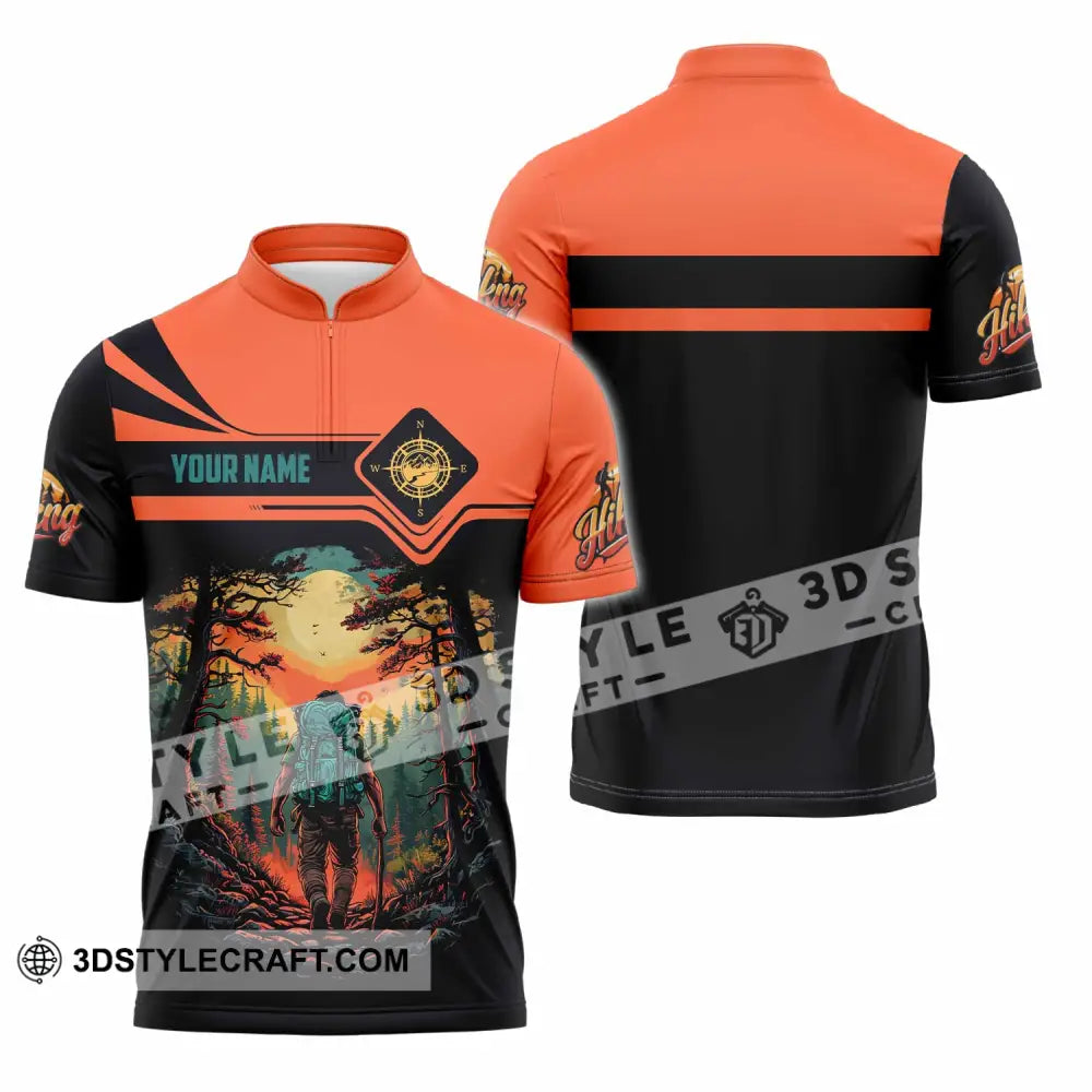 Unisex Shirt - Custom Hiking Shirt Zipper Polo Shirt / S T-shirt