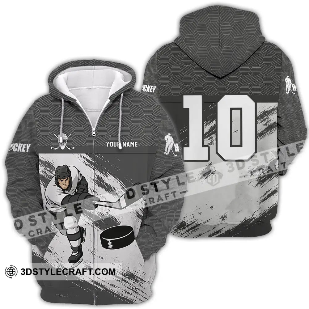 Unisex Shirt - Custom Hockey Shirt Zipper Hoodie / S T-shirt