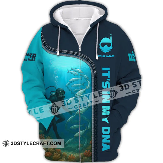 Unisex Shirt - Custom It Is In My DNA Shirt For Diver Zipper Hoodie / S T-shirt