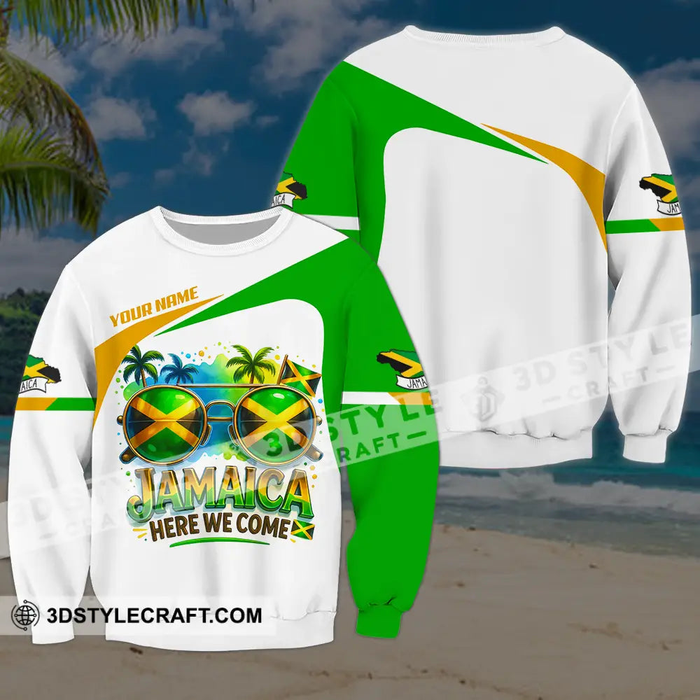 Unisex Shirt - Custom Jamaica Here We Come Shirt Long Sleeve / S T-shirt