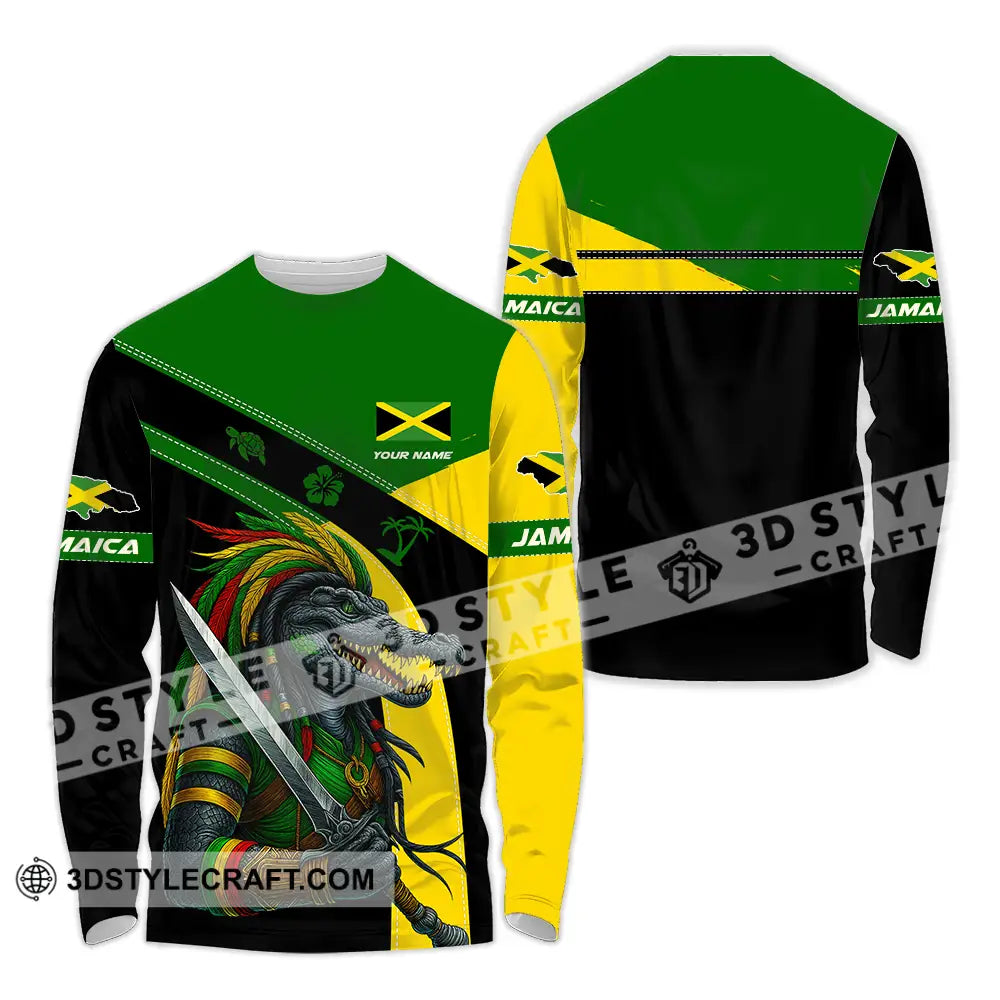 Unisex Shirt - Custom Jamaica Shirt Long Sleeve Shirt / S T-shirt