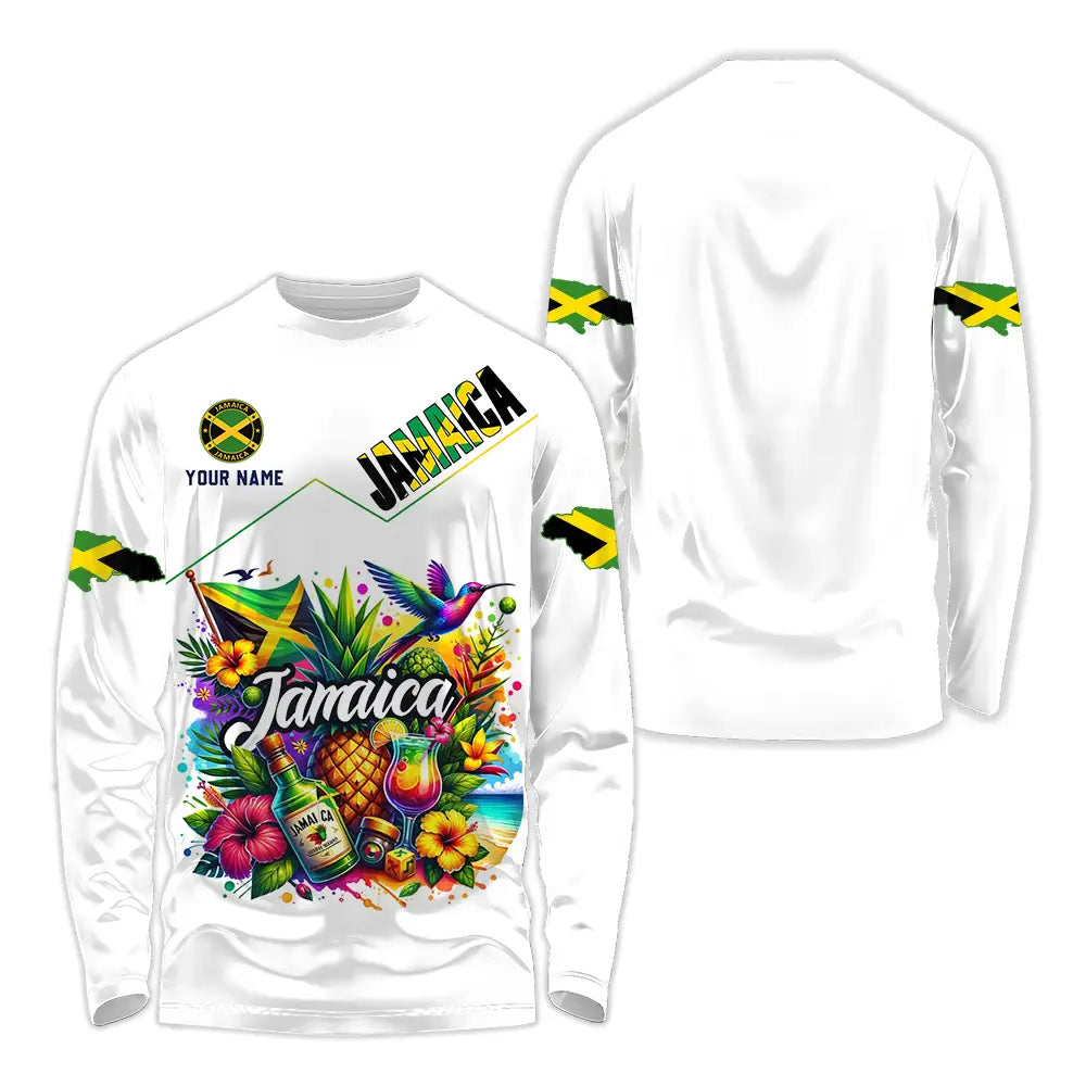 Unisex Shirt - Custom Jamaica Shirt Long Sleeve Shirt / S T-shirt