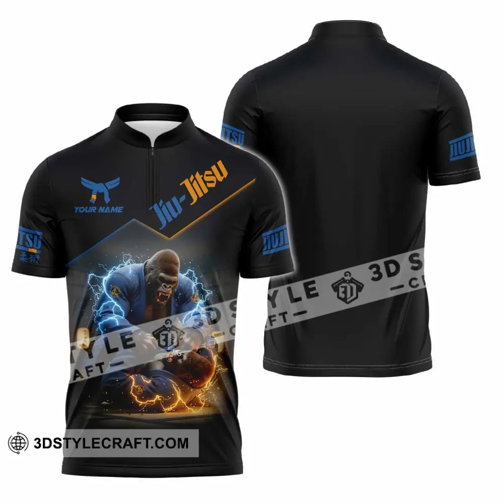 Unisex Shirt - Custom Jiu Jitsu Shirt Zipper Polo Shirt / S T-shirt