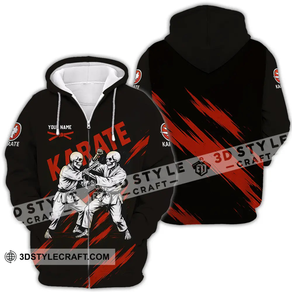 Unisex Shirt - Custom Karate Sport Shirt Zipper Hoodie / S T-shirt