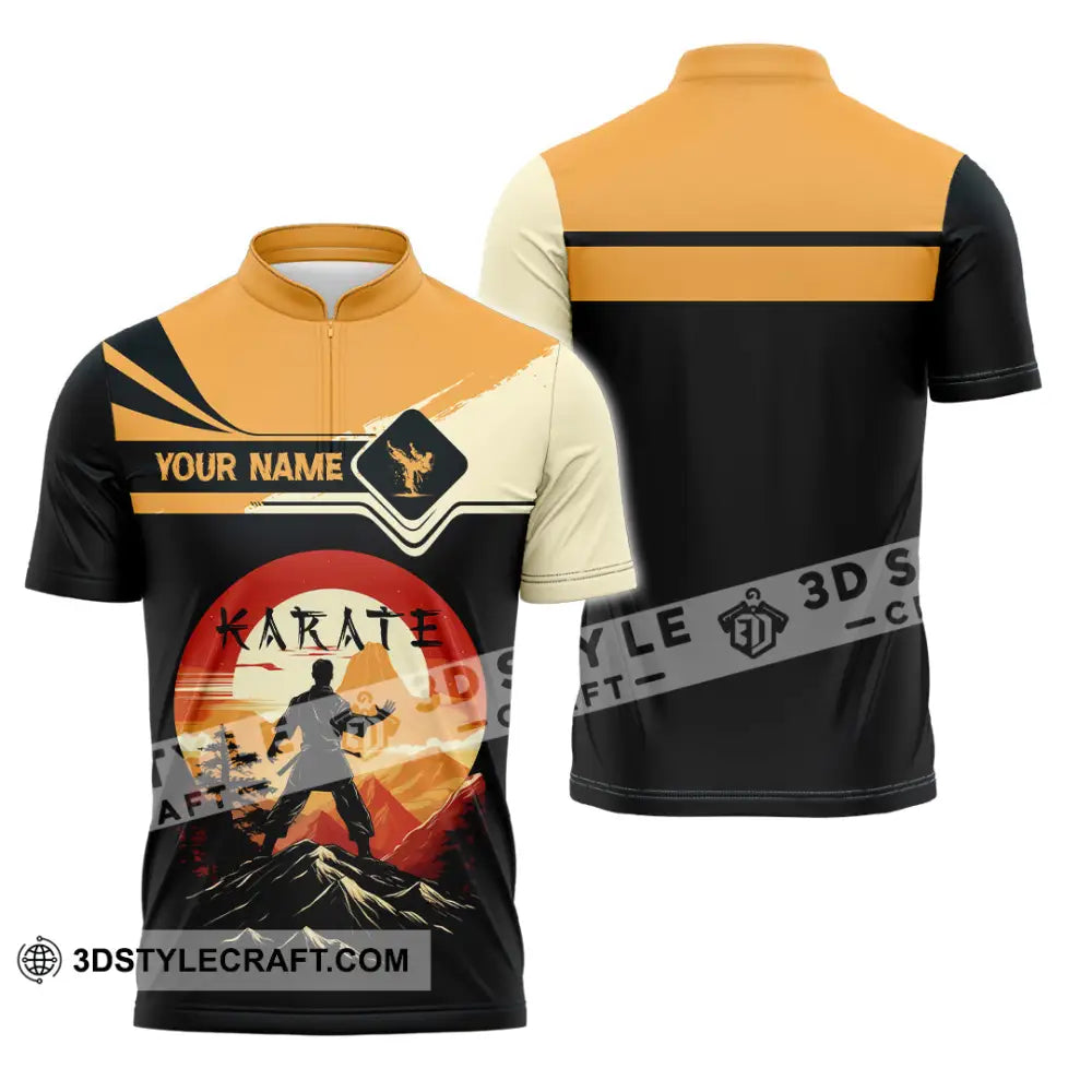 Unisex Shirt Custom Karate Shirt Zipper Polo Shirt / S T shirt
