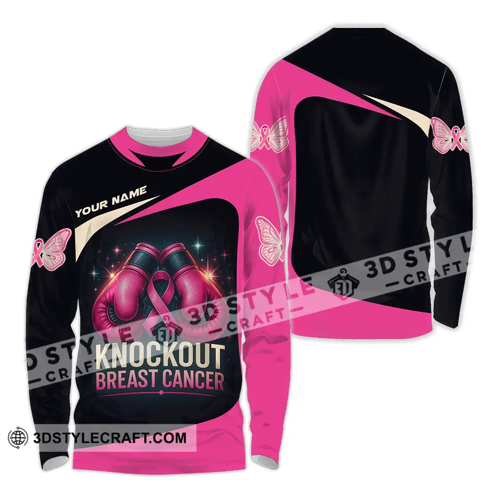 Unisex Shirt Custom Knock Out Breast Cancer Shirt Long Sleeve Shirt / S T shirt