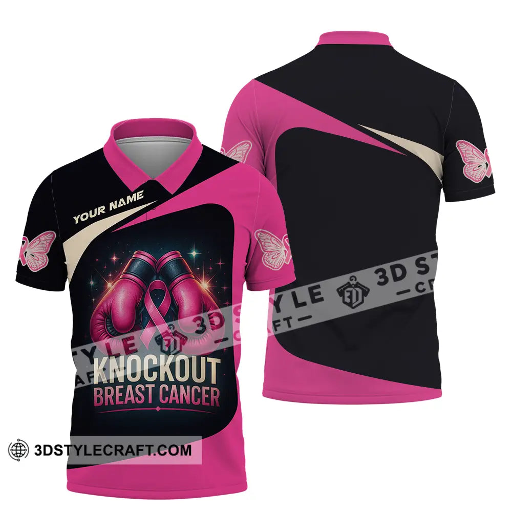 Unisex Shirt Custom Knock Out Breast Cancer Shirt Polo Shirt / S T shirt