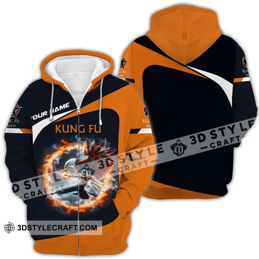 Unisex Shirt Custom Kung Fu Shirt Zipper Hoodie / S T shirt