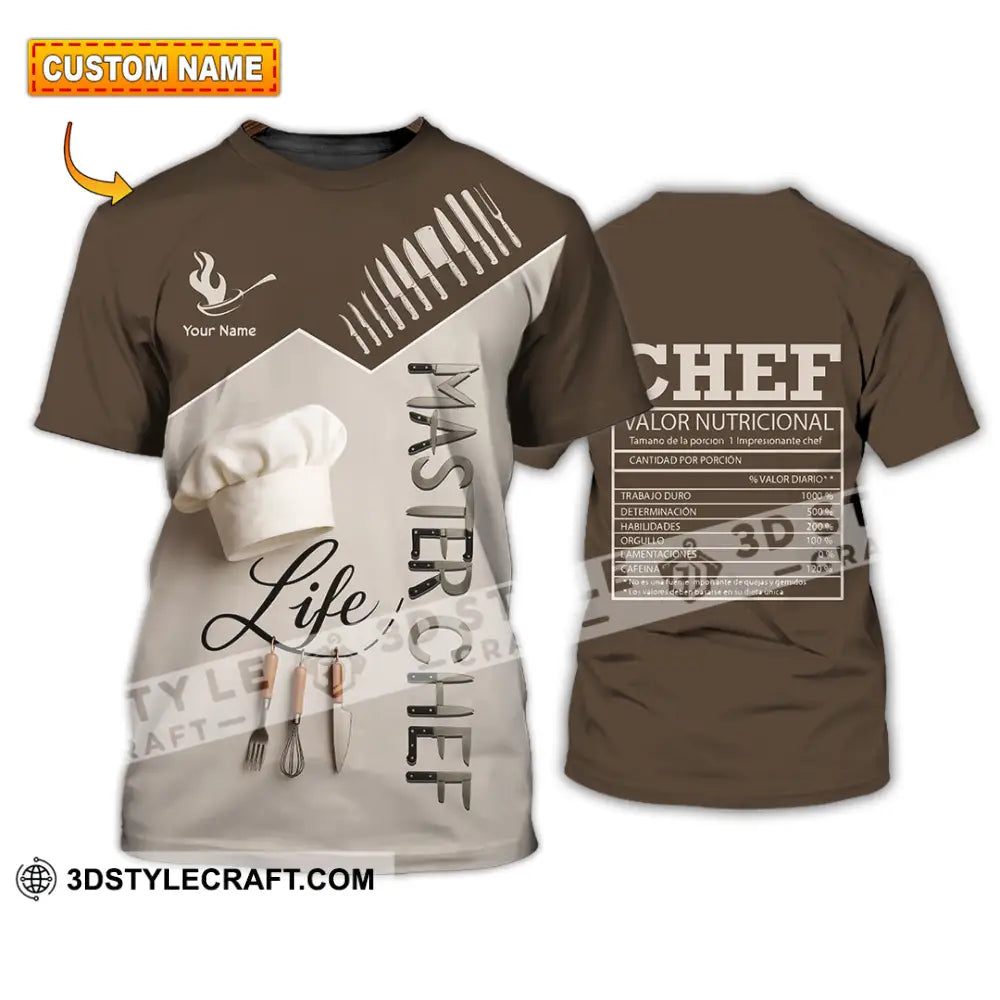 Unisex Shirt - Custom Life Of Master Chef Valor Nutricional Shirt T-shirt